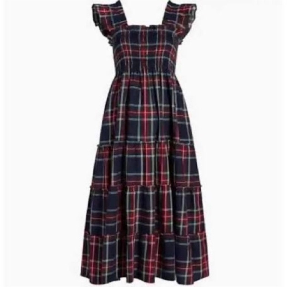 RARE FIND: Hill House Home Ellie Nap Dress in Navy Tartan Size XS - Picture 3 of 7